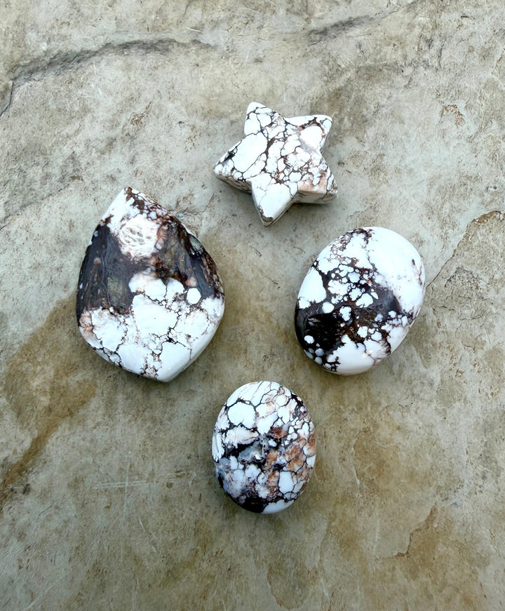 FRIDAY BARGAIN Wild Horse LOT of 4 Mixed Shape Cabochons