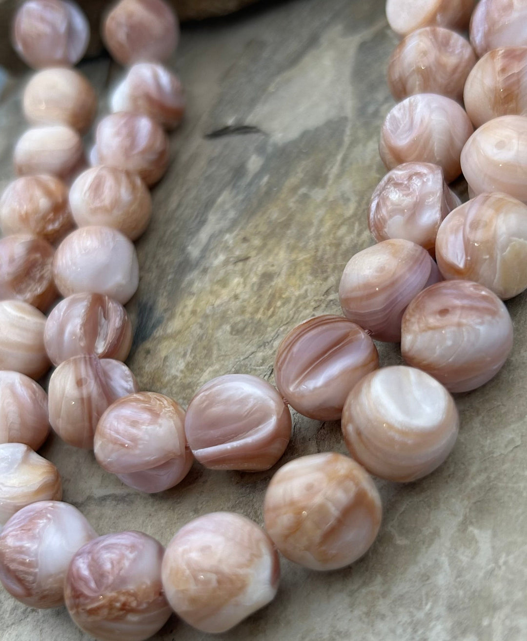 FRIDAY BARGIN Mother of Pearl Round Beads 14mm 16 inch