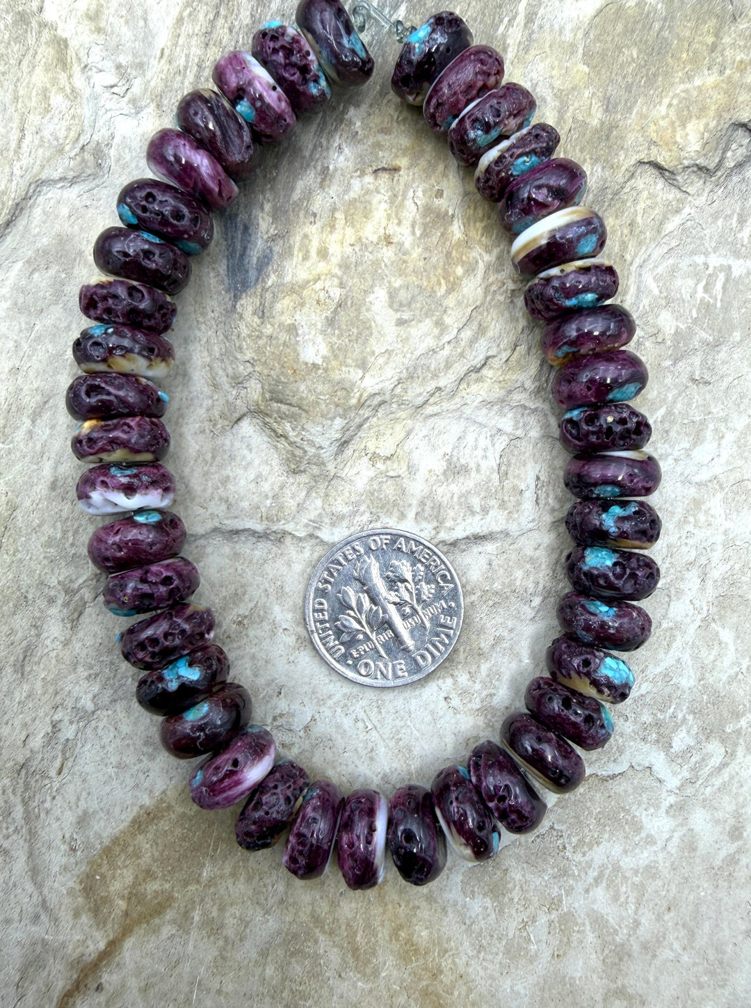 FRIDAY CLOSEOUT BUY Purple Spiny Oyster With Turquoise
