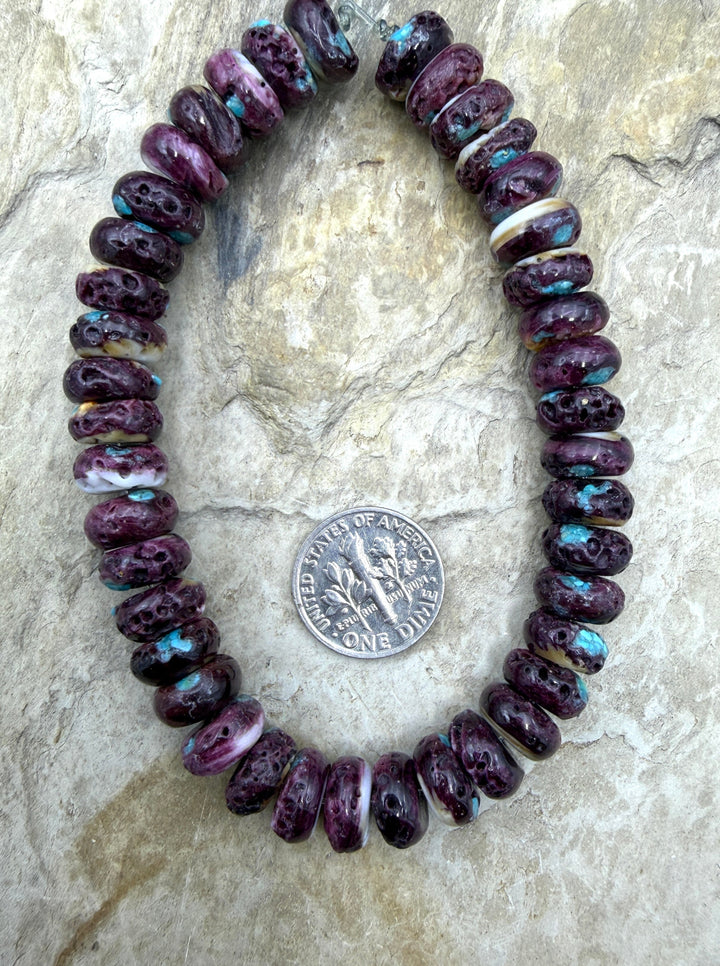 FRIDAY CLOSEOUT BUY Purple Spiny Oyster With Turquoise