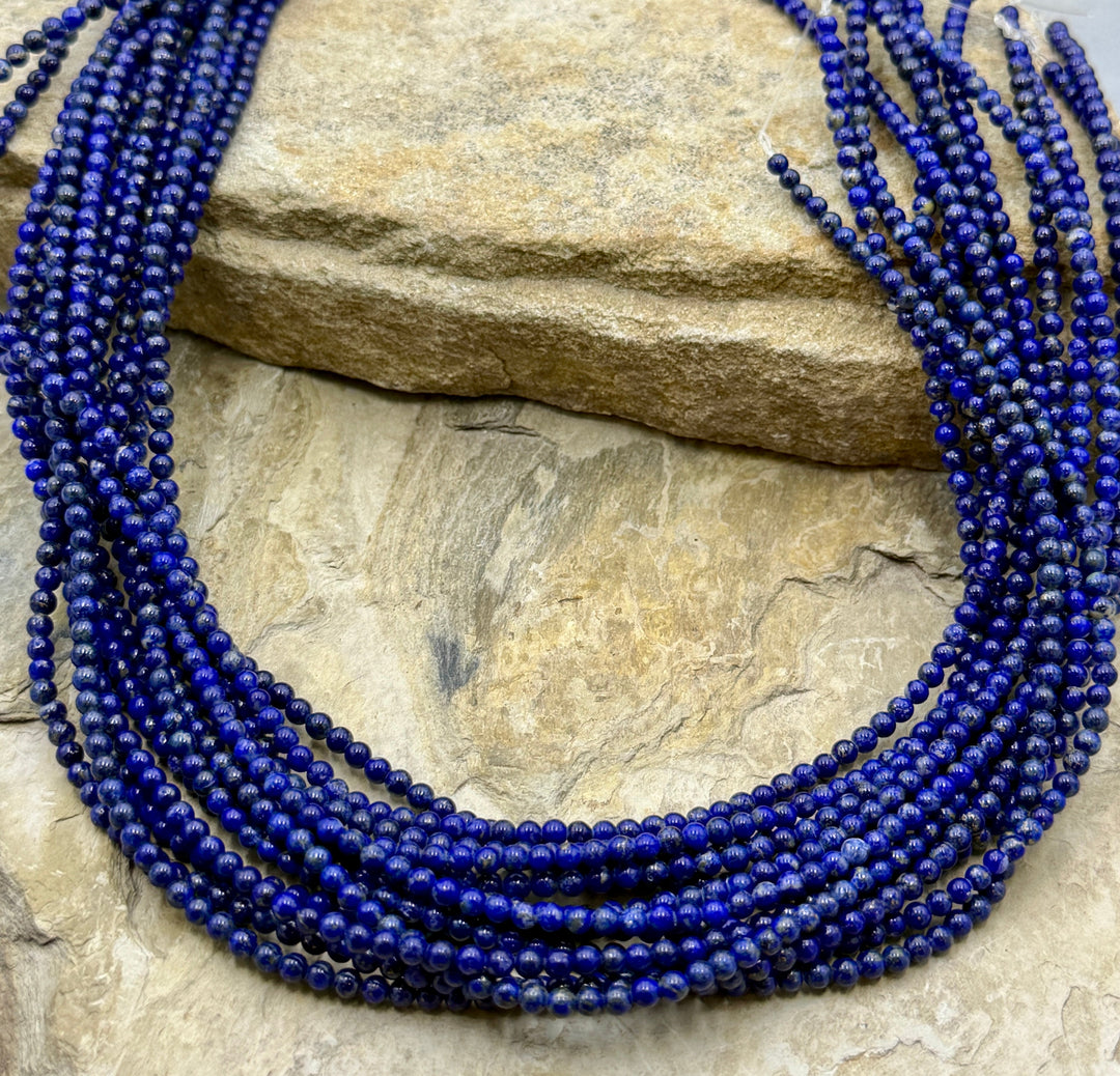 FRIDAY CLOSEOUT Lapis Lazuli 3mm Round Beads 15.5inch