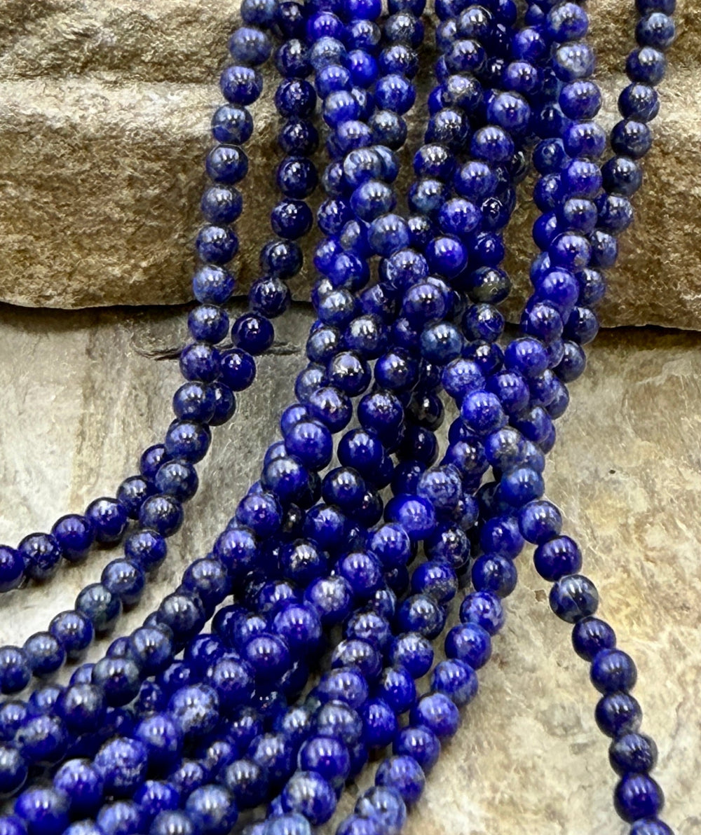 FRIDAY CLOSEOUT Lapis Lazuli 3mm Round Beads 15.5inch