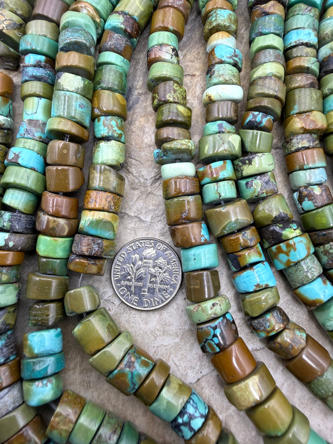 FRIDAY CLOSEOUT Vintage Hubei Turquoise (China) 8-10mm