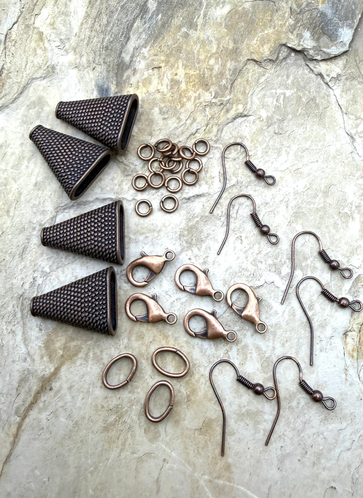 FRIDAY ESTATE FIND LOT of Copper Mixed Findings - Jewelry
