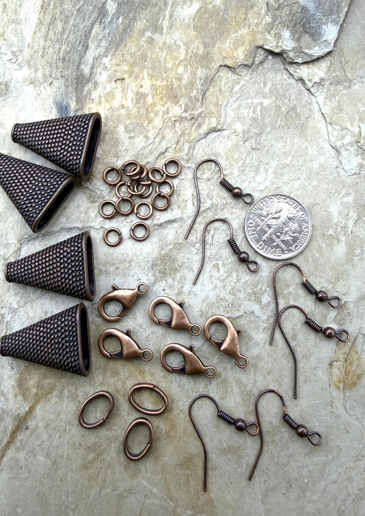 FRIDAY ESTATE FIND LOT of Copper Mixed Findings - Jewelry