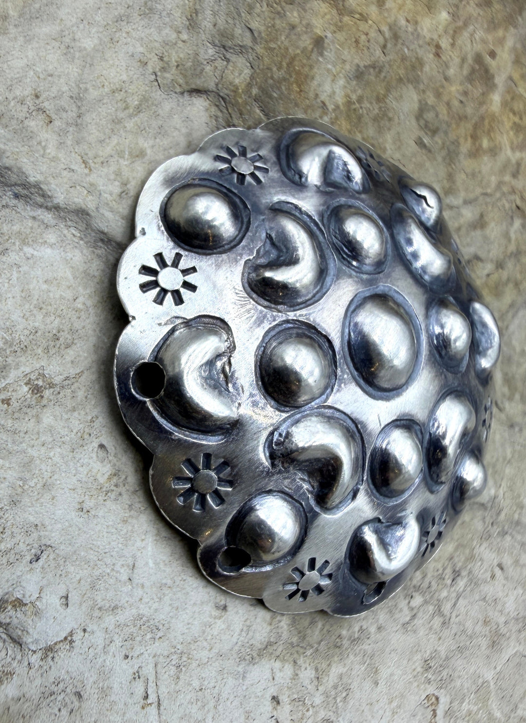 FRIDAY ESTATE FIND Oxidized Sterling Silver BIG 34mm