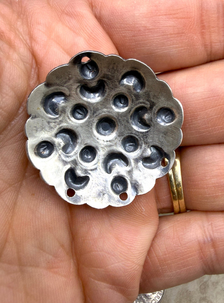 FRIDAY ESTATE FIND Oxidized Sterling Silver BIG 34mm