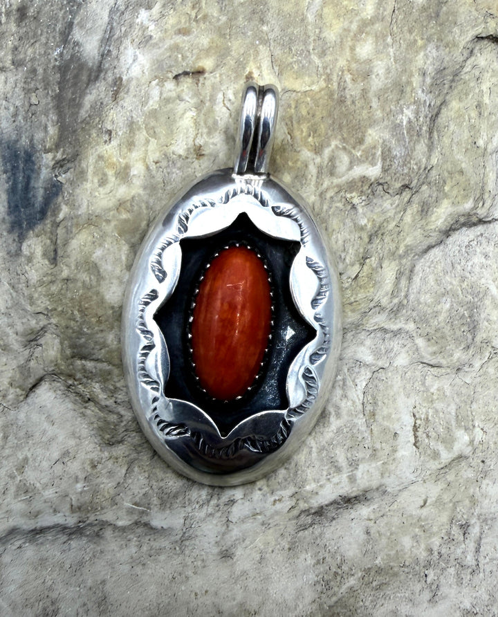 FRIDAY ESTATE FIND Sterling Silver Natural Coral Shadowbox