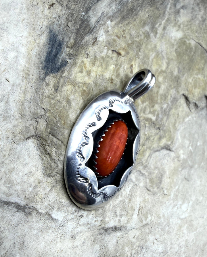 FRIDAY ESTATE FIND Sterling Silver Natural Coral Shadowbox
