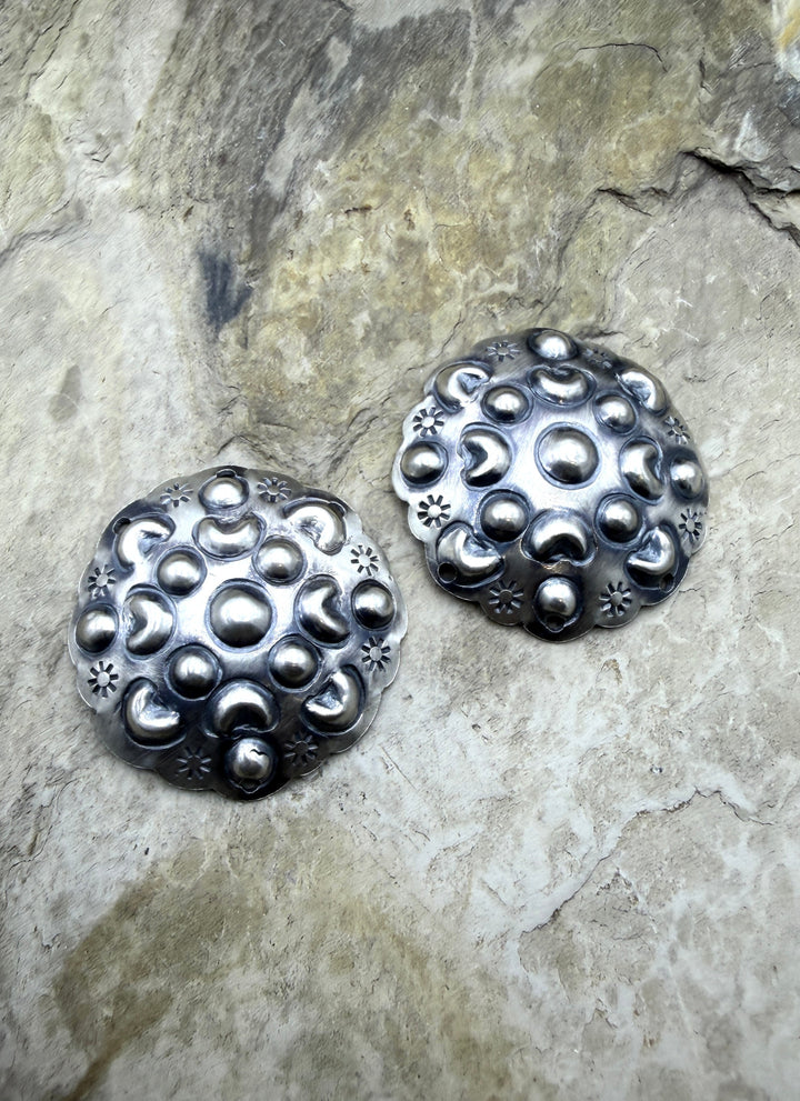 FRIDAY ESTATE FIND Sterling Silver Pair of BIG Earring