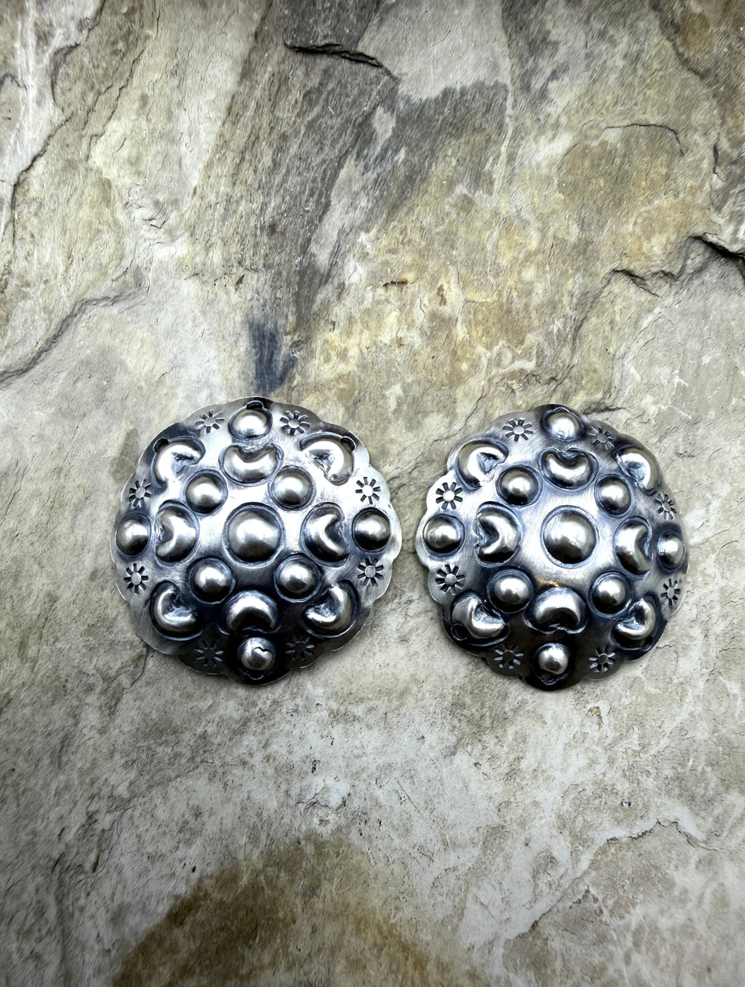 FRIDAY ESTATE FIND Sterling Silver Pair of BIG Earring