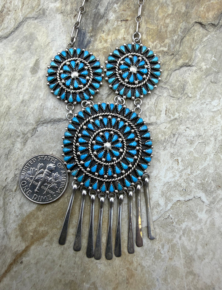 FRIDAY ESTATE FIND Sterling Silver Zuni Petit Point