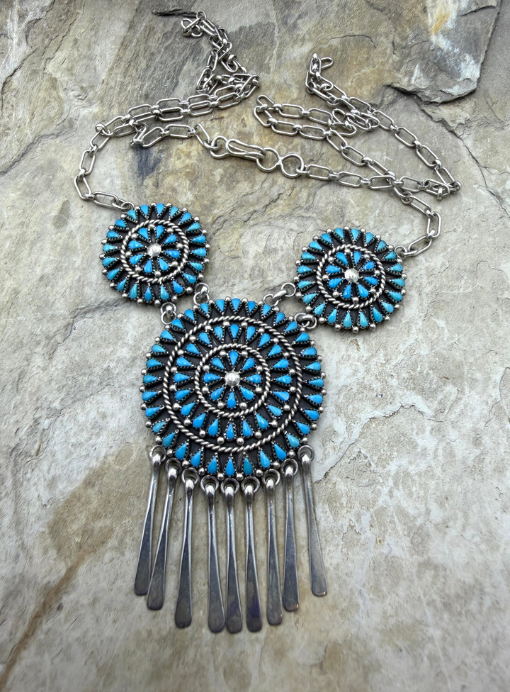 FRIDAY ESTATE FIND Sterling Silver Zuni Petit Point