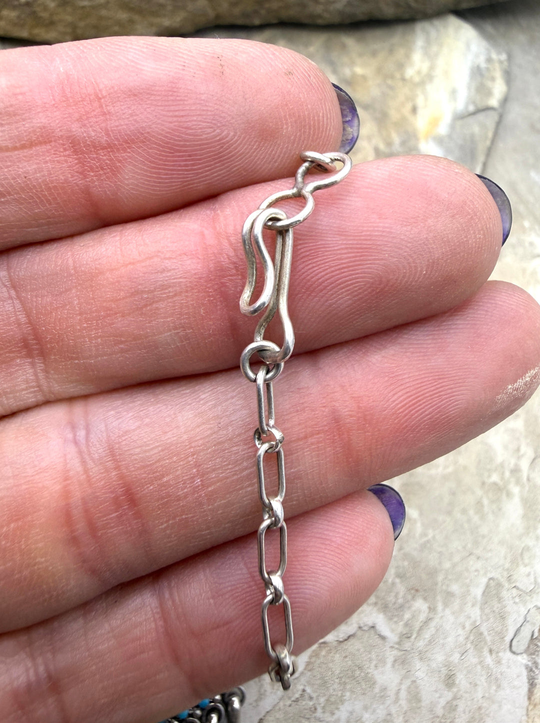 FRIDAY ESTATE FIND Sterling Silver Zuni Petit Point