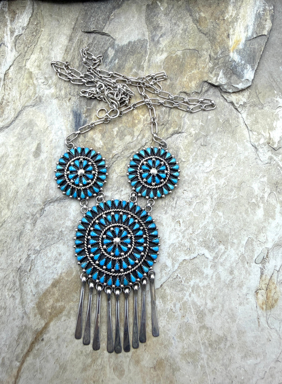 FRIDAY ESTATE FIND Sterling Silver Zuni Petit Point