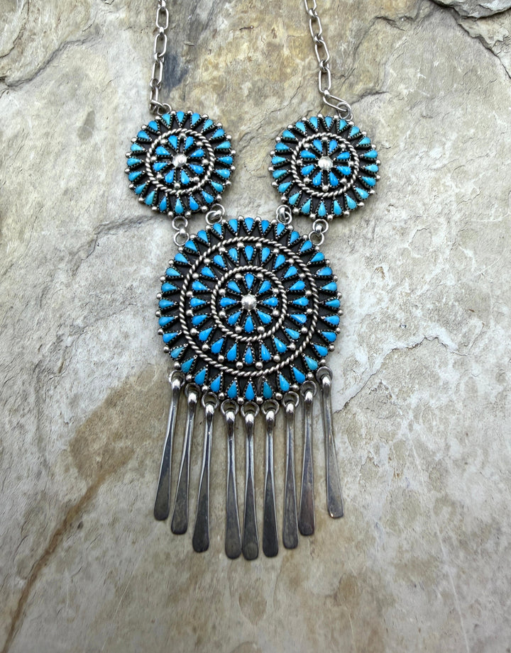 FRIDAY ESTATE FIND Sterling Silver Zuni Petit Point