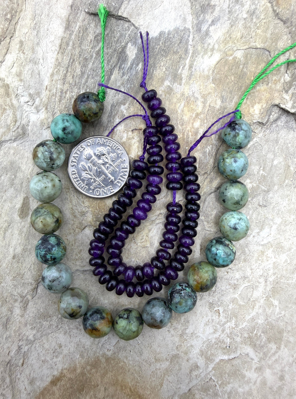 FRIDAY SPECIAL BARGAIN LOT African Turquoise and Amethyst 3