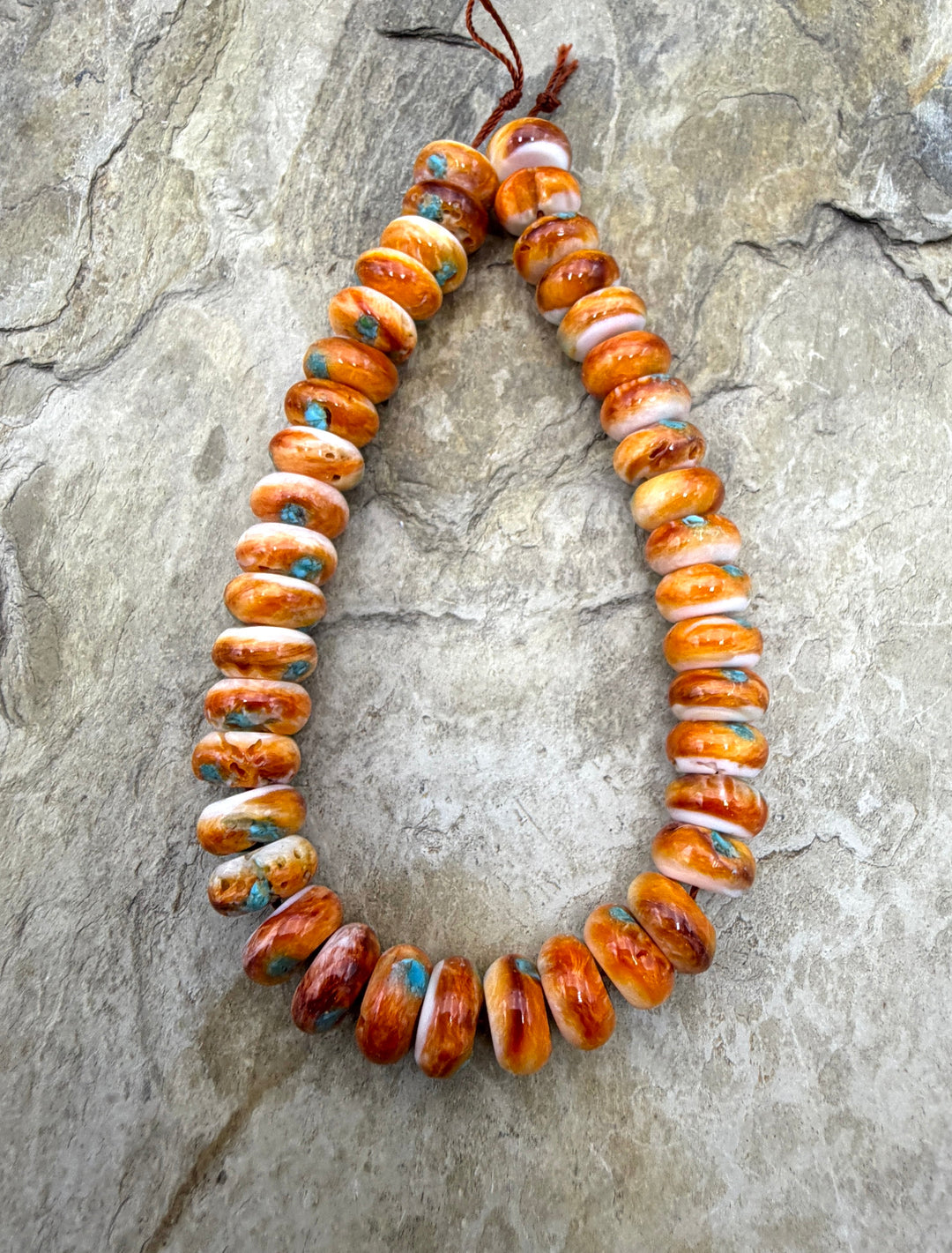 FRIDAY SPECIAL BUY Orange Spiny Oyster with Turquoise Inlay