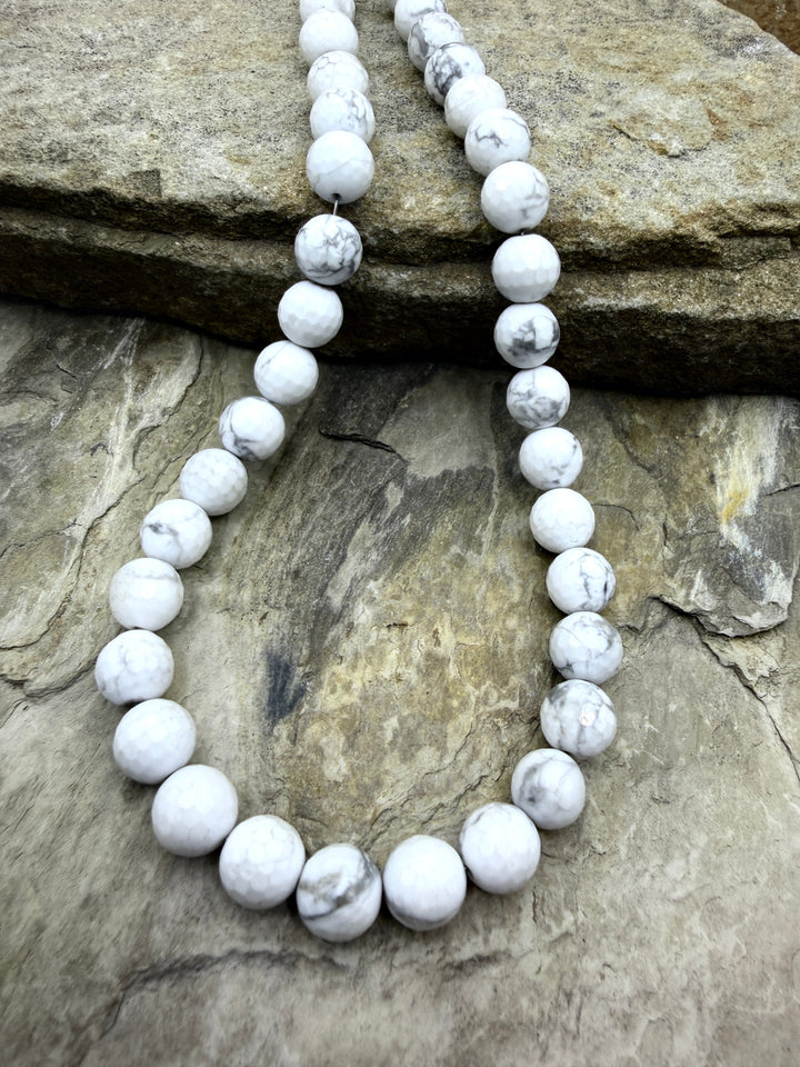 FRIDAY SPECIAL CLOSEOUT 10mm Faceted Round White Magnicite
