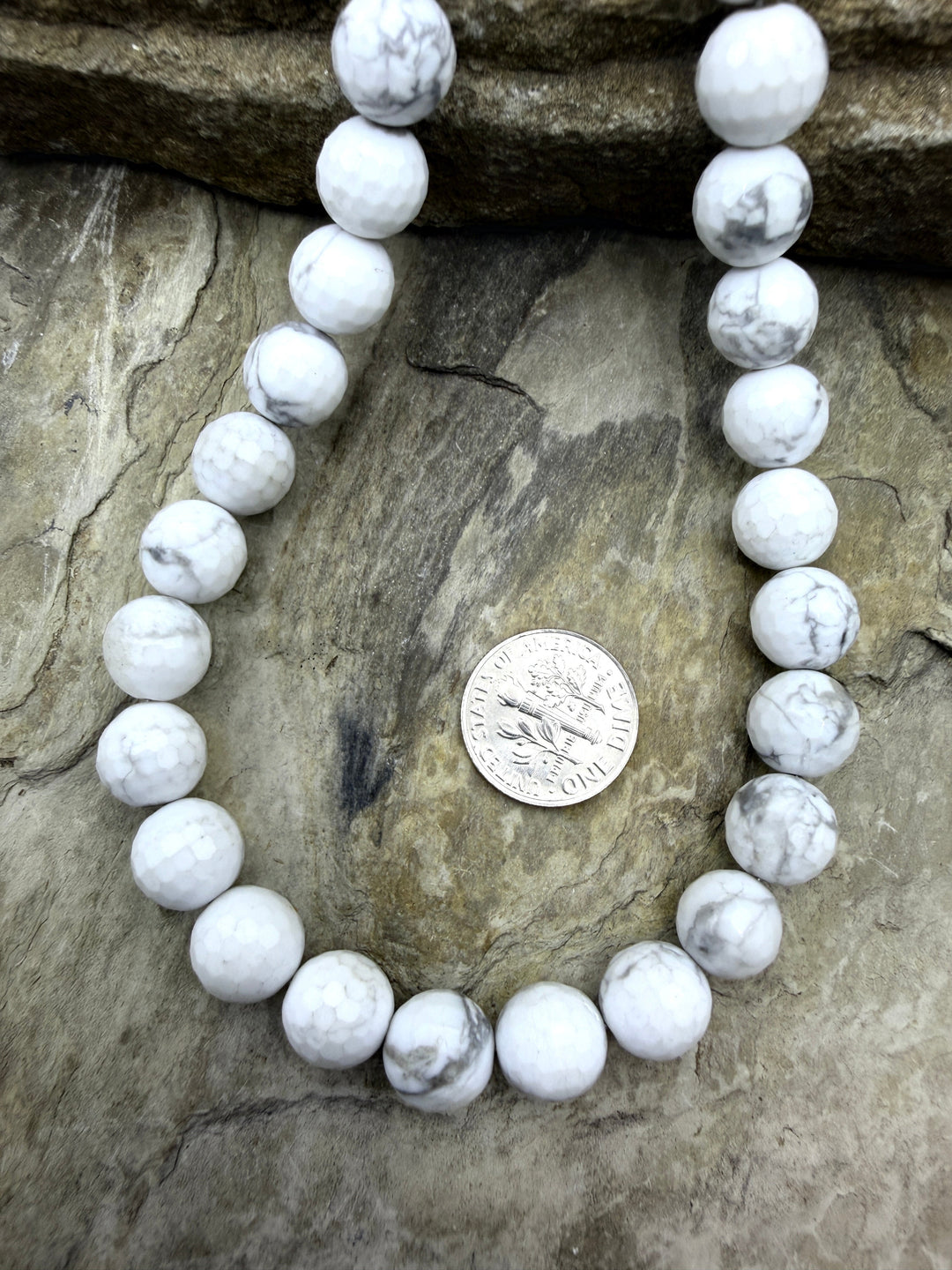 FRIDAY SPECIAL CLOSEOUT 10mm Faceted Round White Magnicite