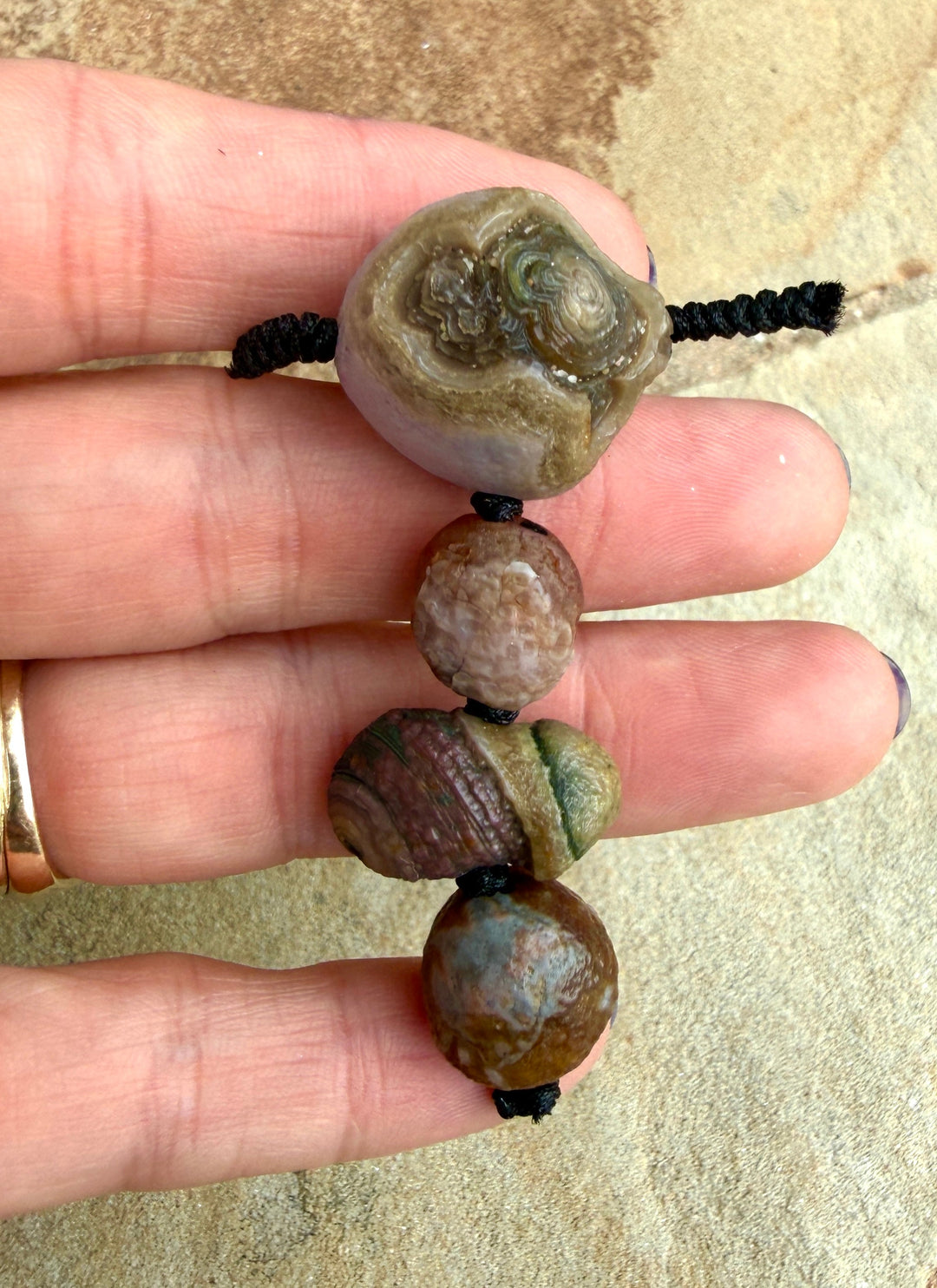 Gobi Desert Agate (South East Asia) 4 Bead Focal Pendant