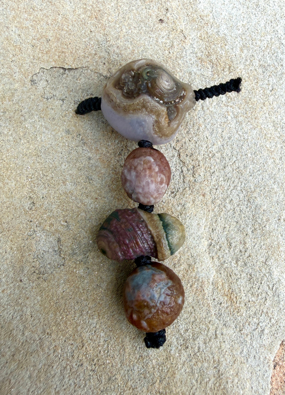 Gobi Desert Agate (South East Asia) 4 Bead Focal Pendant