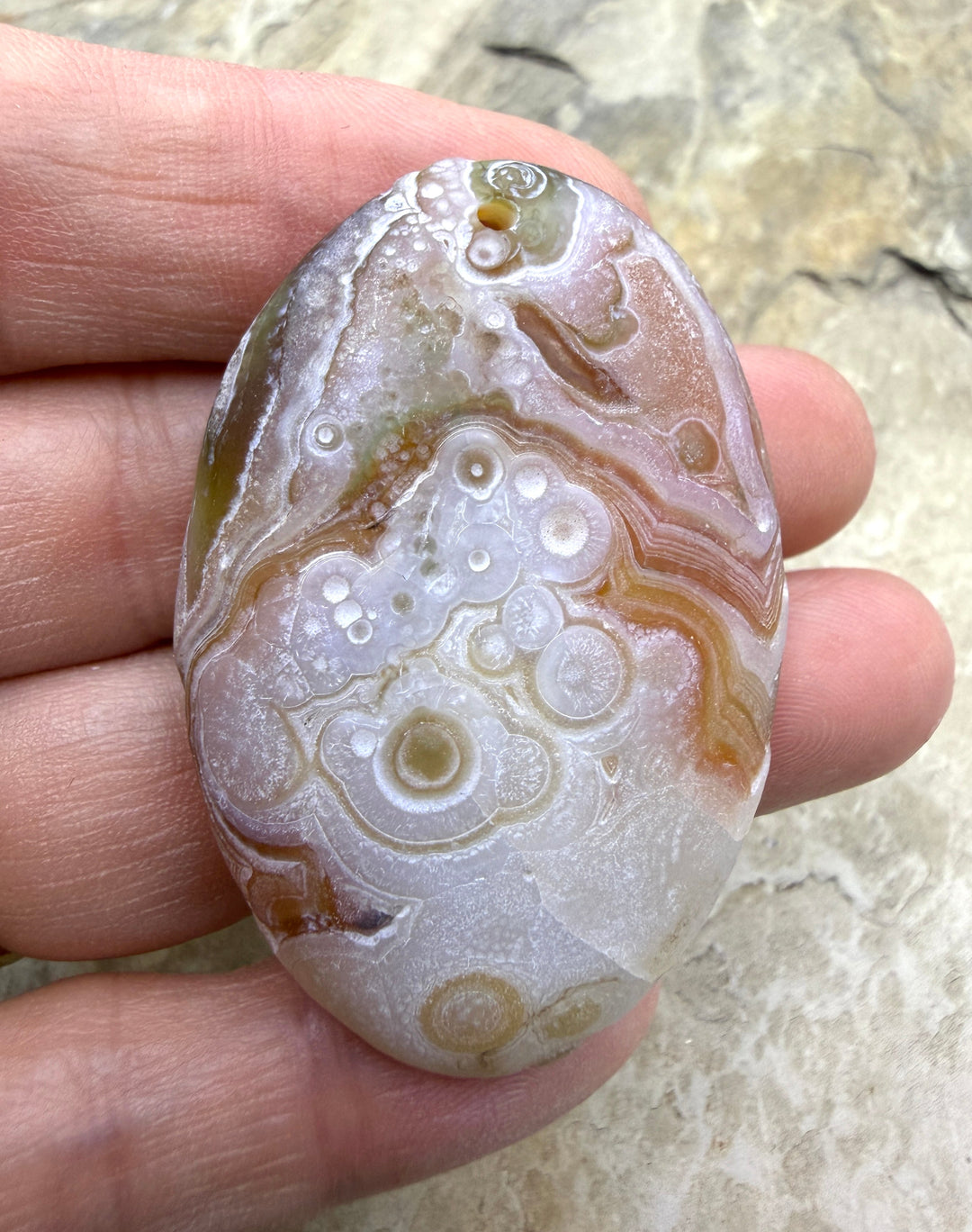 Gobi Desert Agate (South East Asia) BIG Focal Bead Pendant
