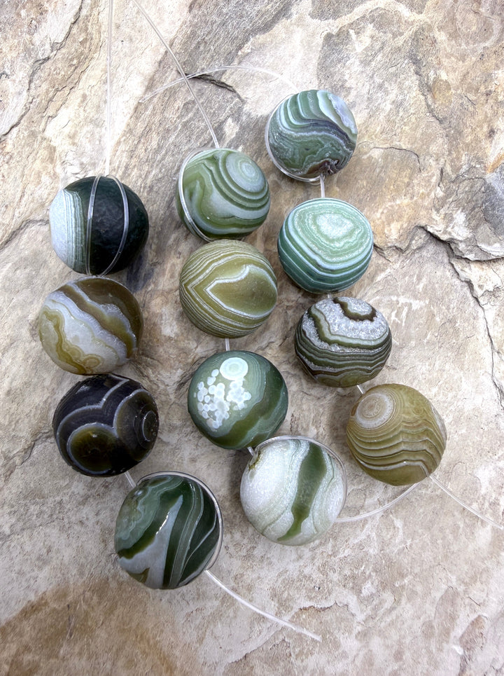 Gobi Desert Agate (Southeast Asia) BIG 14mm Round Beads Set