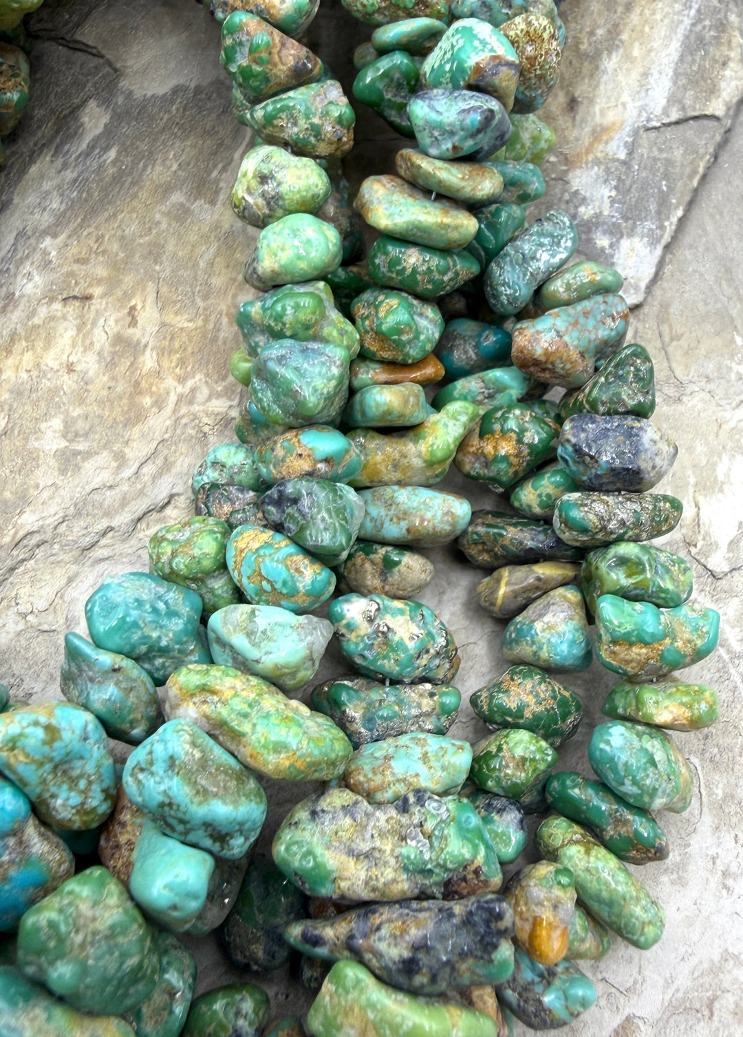 Green Campitos Turquoise (Mexico) BIG 8-12mm Rough Nugget