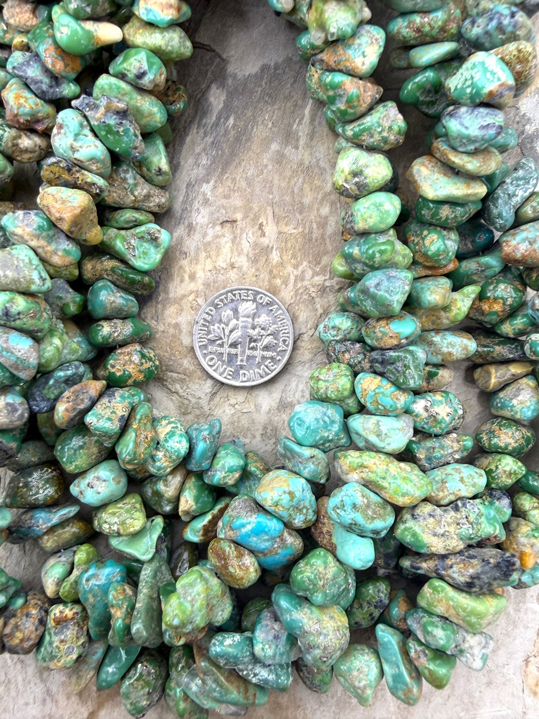 Green Campitos Turquoise (Mexico) BIG 8-12mm Rough Nugget