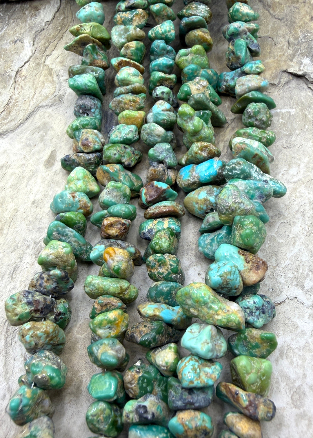 Green Campitos Turquoise (Mexico) BIG 8-12mm Rough Nugget