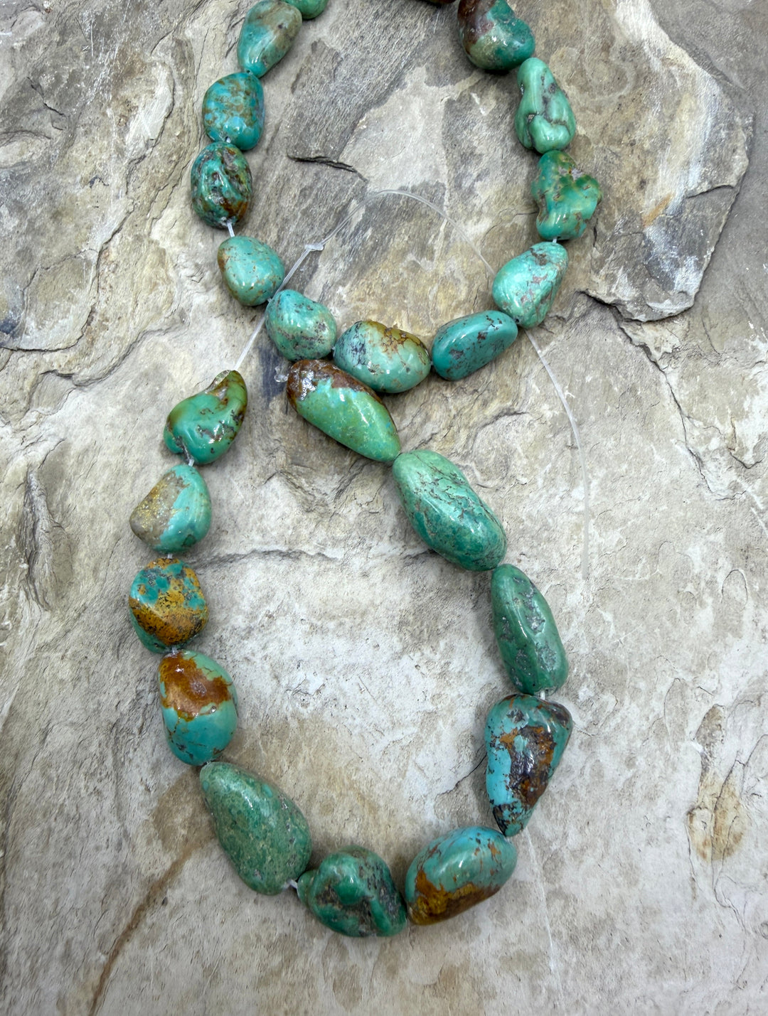 Green Kingman Turquoise (Arizona) BIG Nugget Beads