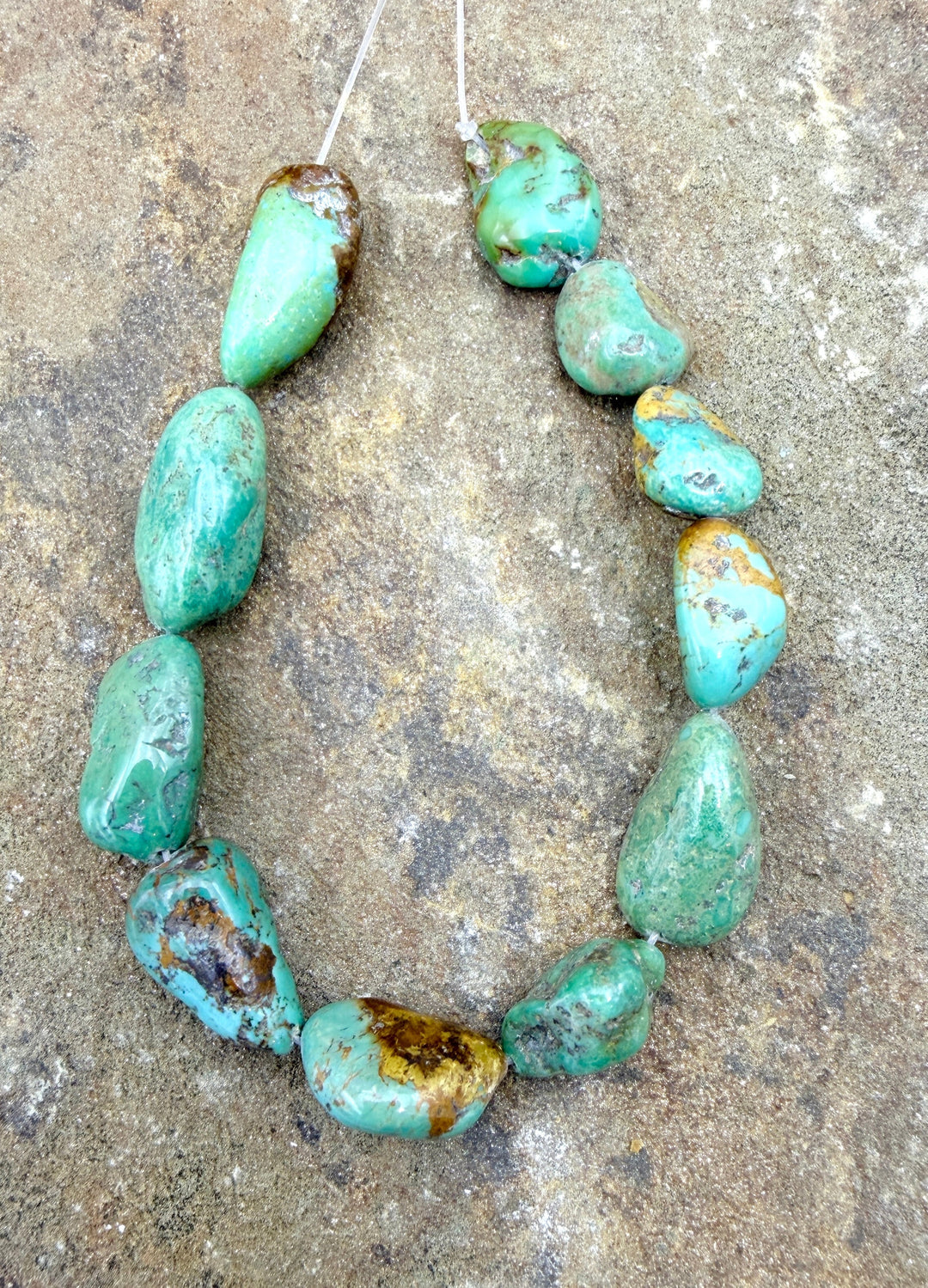 Green Kingman Turquoise (Arizona) BIG Nugget Beads