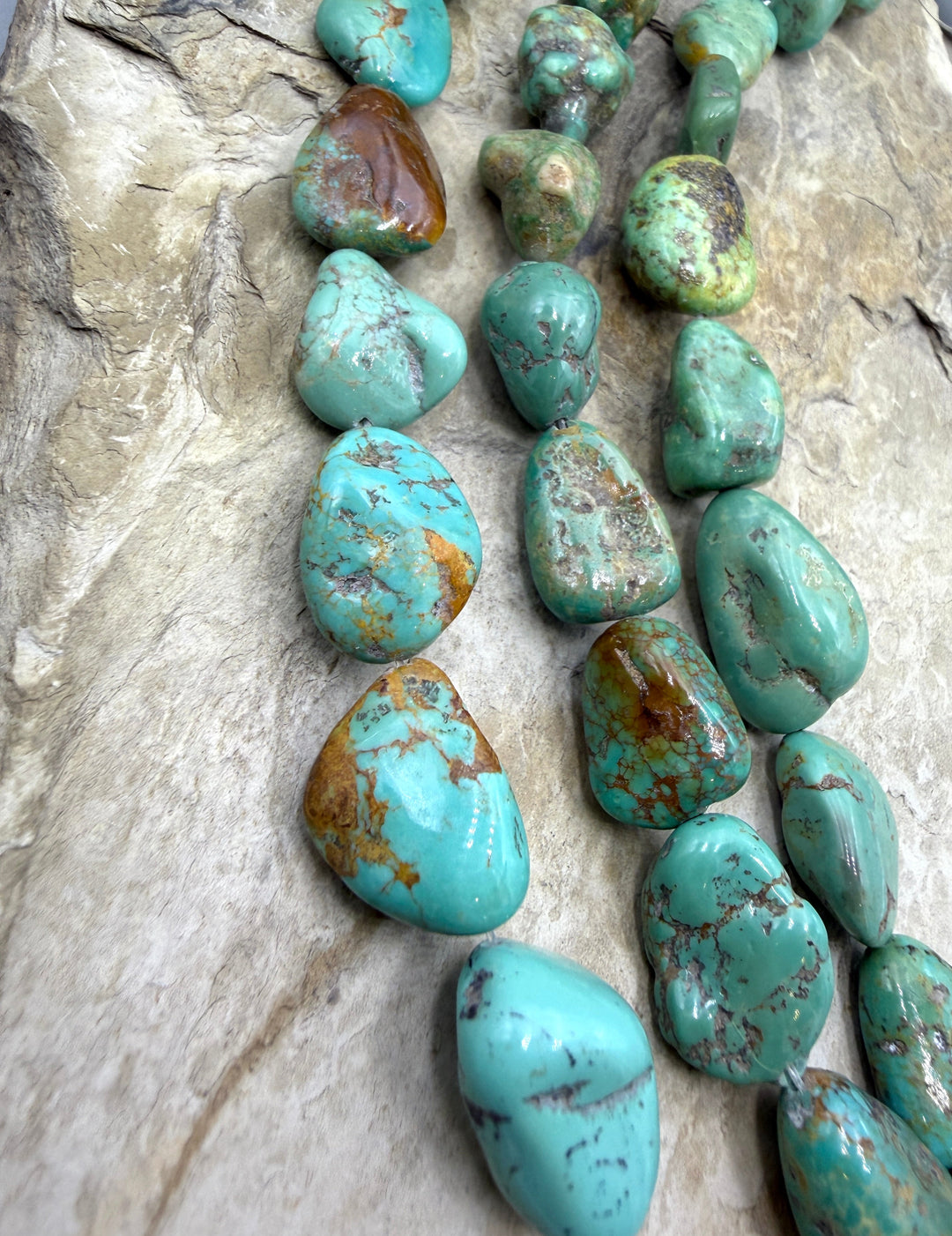 Green Kingman Turquoise (Arizona) BIG Nugget Beads