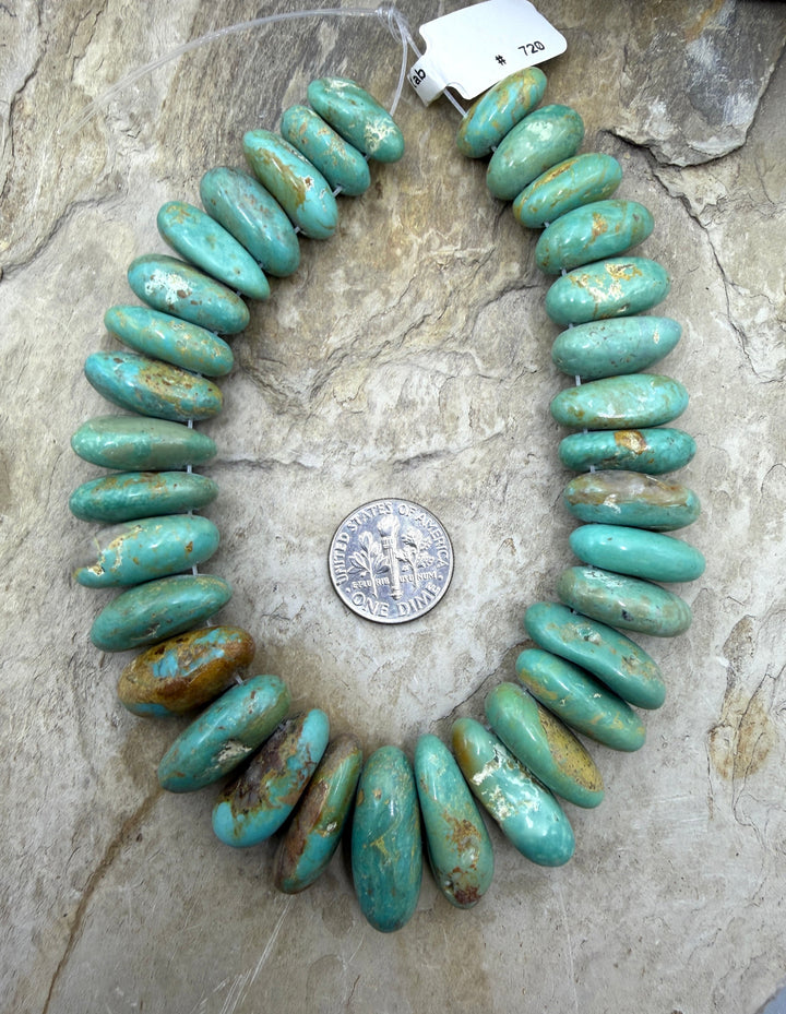 Green Kingman Turquoise (Arizona) Graduated LONG Nugget