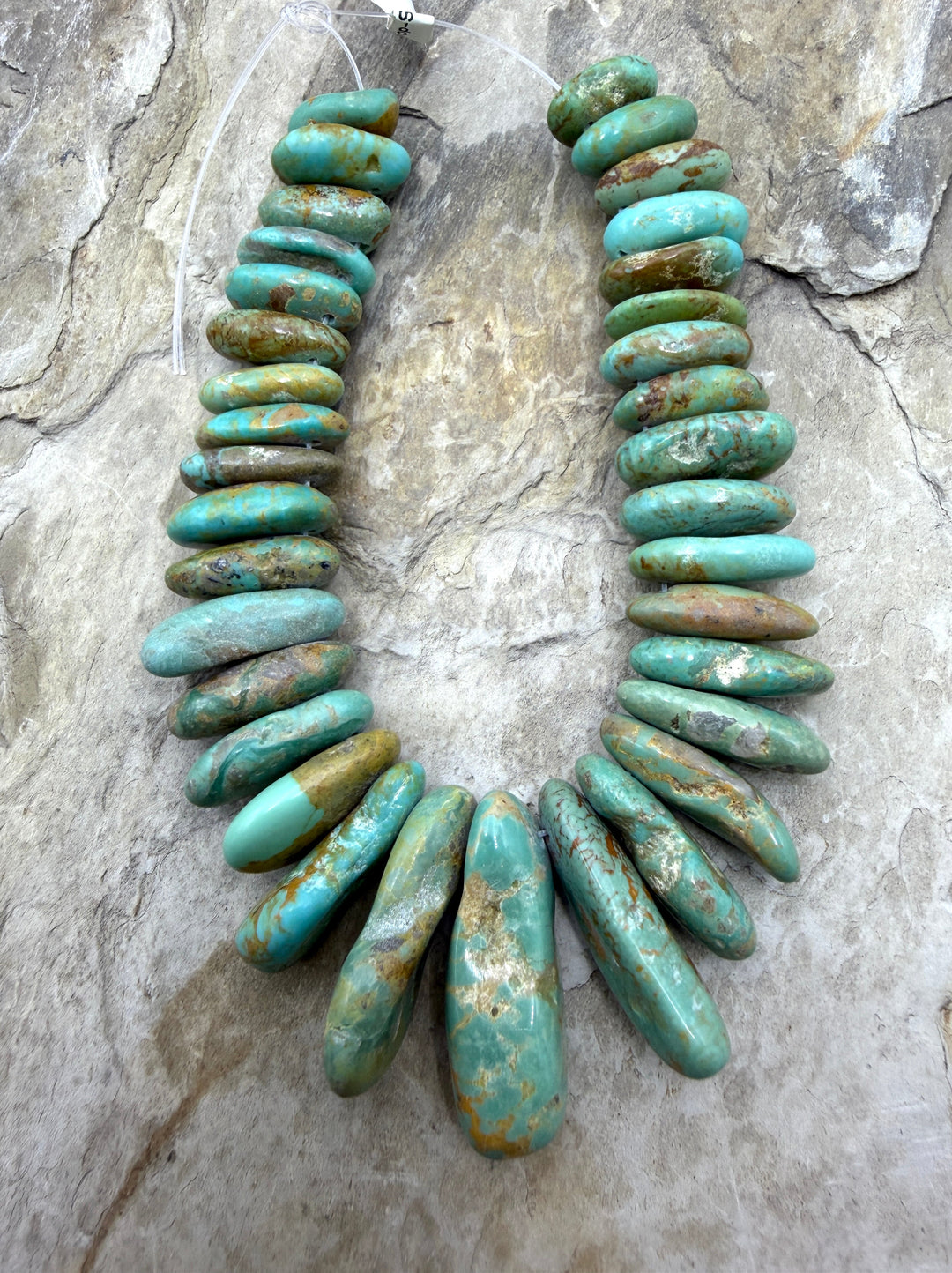 Green Kingman Turquoise (Arizona) Graduated LONG Nugget