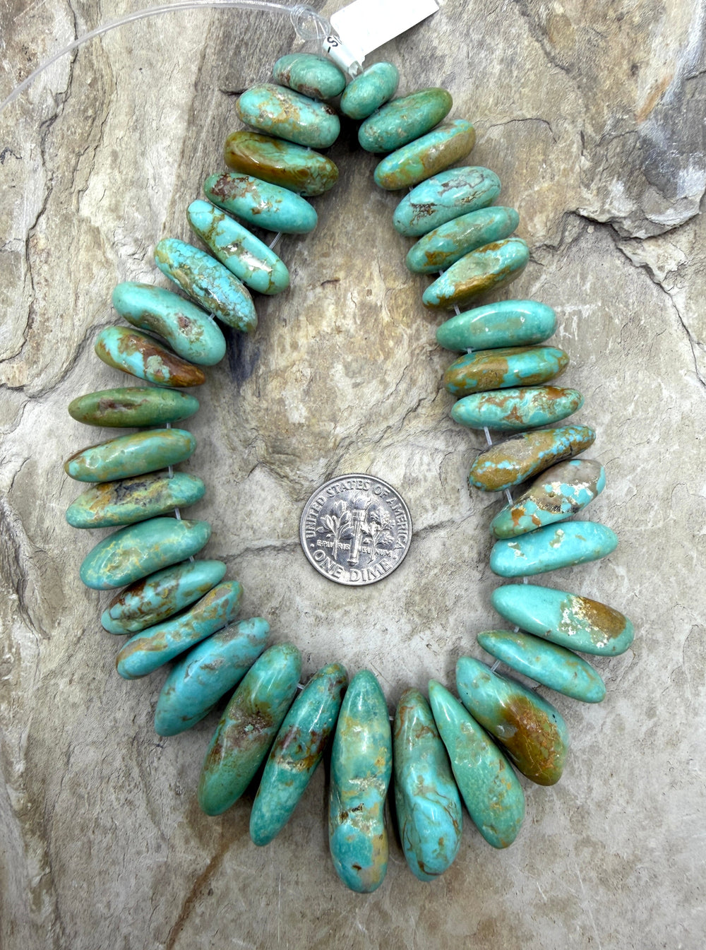 Green Kingman Turquoise (Arizona) Graduated LONG Nugget