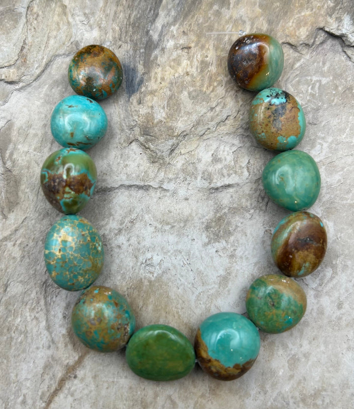 Green Kingman Turquoise (Arizona) Smooth Rounded Nugget