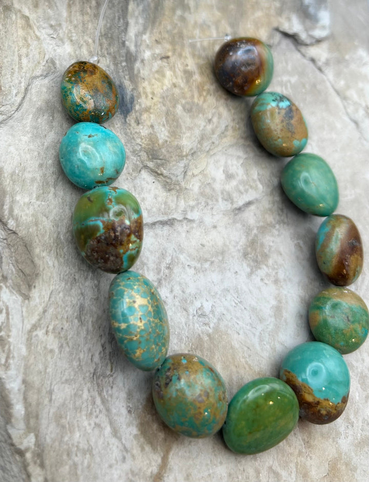 Green Kingman Turquoise (Arizona) Smooth Rounded Nugget