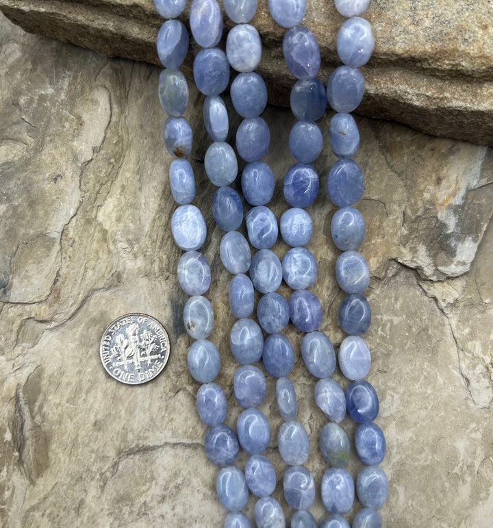 Hackmanite (Afghanistan) Handcut Graduated Oval Beads