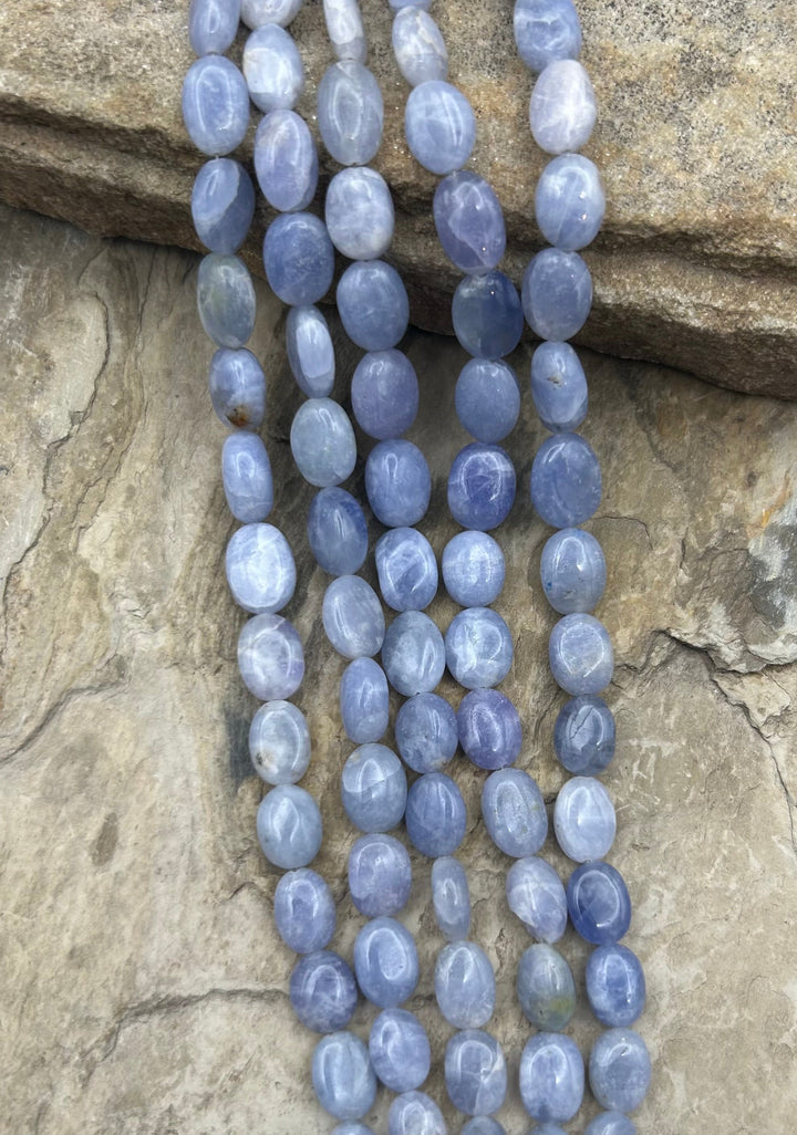 Hackmanite (Afghanistan) Handcut Graduated Oval Beads