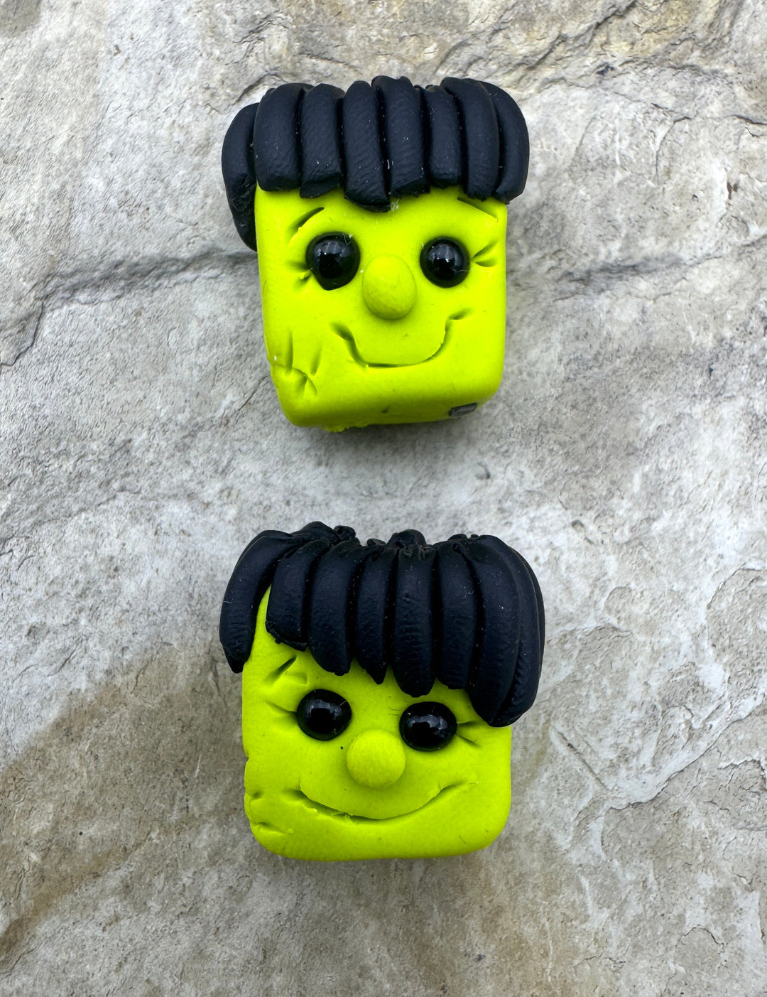 Handmade Polymer Clay Frankenstien Beads Sold Per One Bead