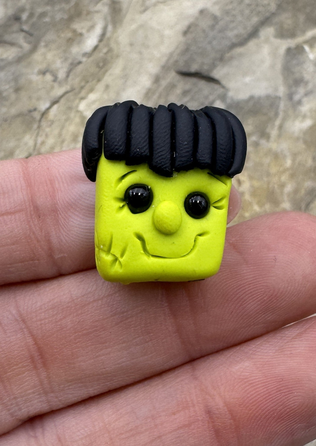 Handmade Polymer Clay Frankenstien Beads Sold Per One Bead