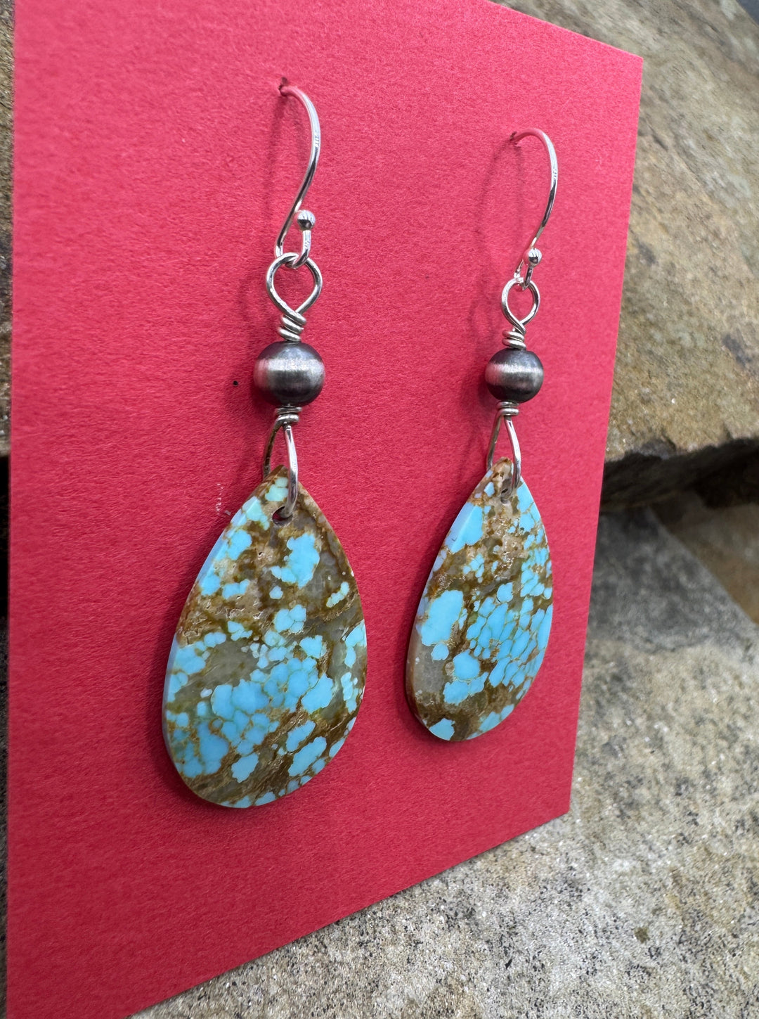 Heidi White Designs Number 8 Turquoise and Sterling Silver