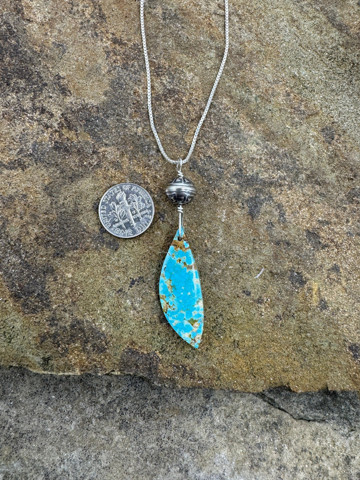 Heidi White Designs Number 8 Turquoise and Sterling Silver