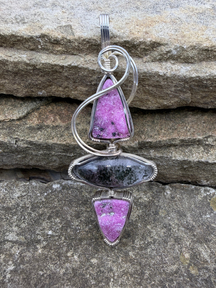Heidi White Designs Serting Silver Wire Wrapped Pendant