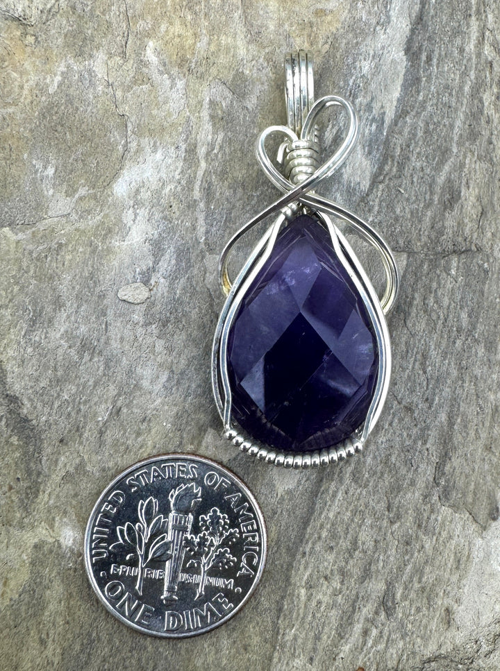 Heidi White Designs Wire Wrapped Pendant Amethyst