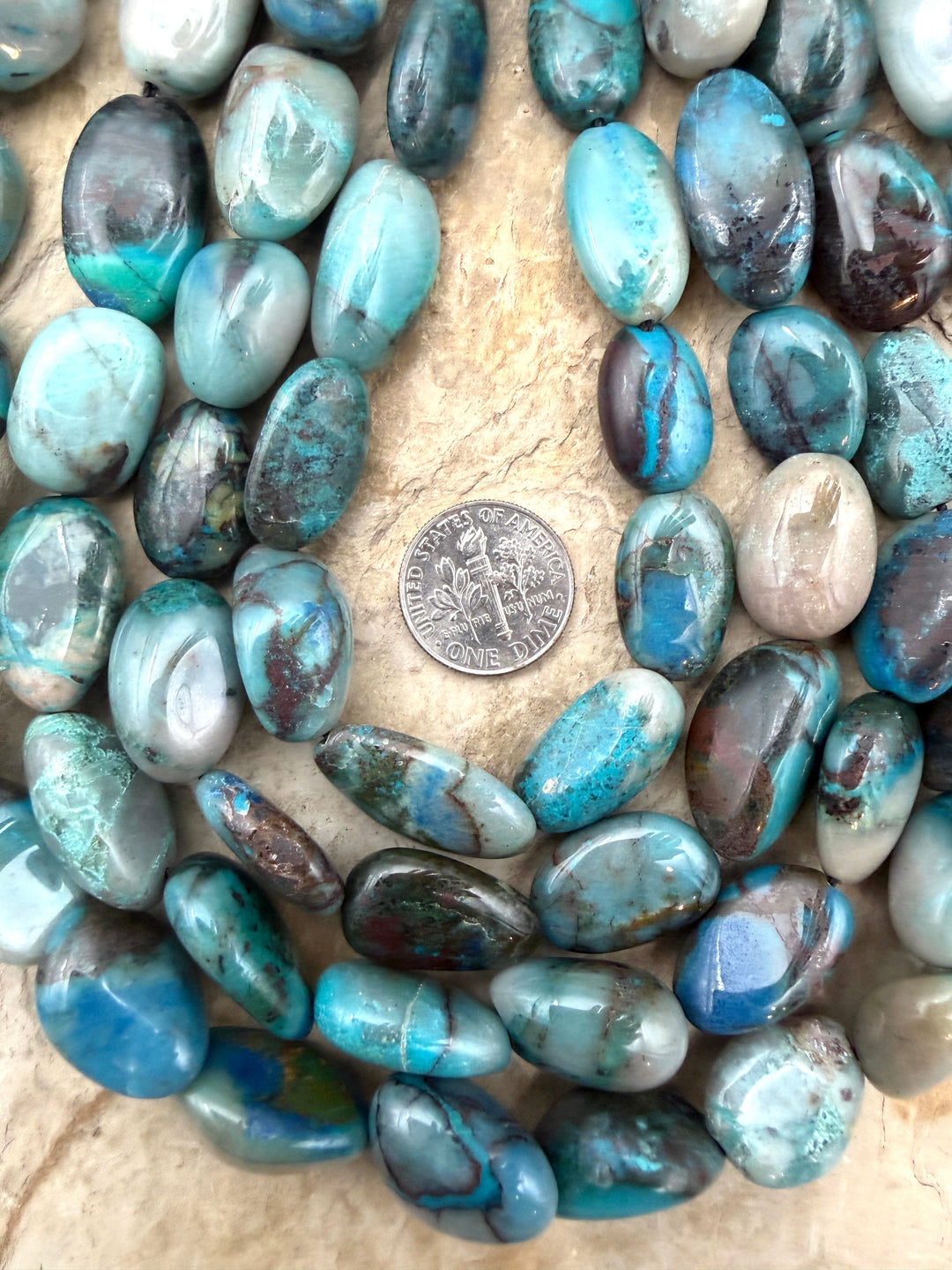 High Grade Amazonite BIG Nugget Beads 11x16-11x18 16 INch