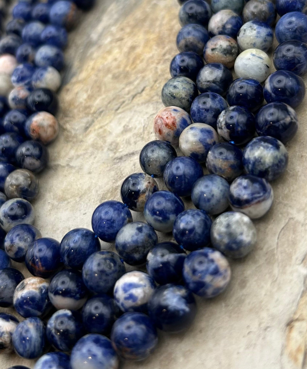 High Grade Sodalite Round Beads 8mm 16 inch strand