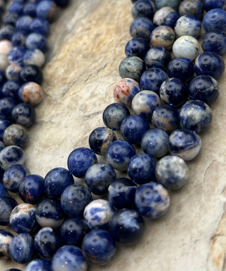 High Grade Sodalite Round Beads 8mm 16 inch strand